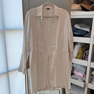 Monrow White Long Sleeve Dress